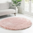 thumbnail image 1 of Unique Loom Infinity Shag Collection Area Rug - Jinko (5' 1" Round Pink Lace), 1 of 7