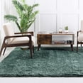 thumbnail image 1 of Unique Loom Infinity Shag Collection Area Rug - Jinko (8' Square Forest Green), 1 of 7