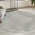 thumbnail image 1 of Unique Loom Kai Collection Area Rug - Warrior (6' 1" Round Gray and Ivory), 1 of 6