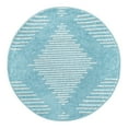 thumbnail image 1 of Unique Loom Kai Collection Area Rug - Warrior (3' 3" Round Light Blue/Ivory), 1 of 11