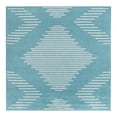 thumbnail image 1 of Unique Loom Kai Collection Area Rug - Warrior (5' 3" Square Light Blue/Ivory), 1 of 12