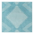 thumbnail image 1 of Unique Loom Kai Collection Area Rug - Warrior (7' 1" Square Light Blue/Ivory), 1 of 12