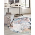 thumbnail image 1 of Unique Loom Kamala Washable Collection Area Rug - Abstract (3' 3" Round Multi/Blue), 1 of 8