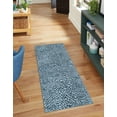 thumbnail image 1 of Unique Loom Kamala Washable Collection Area Rug - Animal print (2'  x 6' 1" Runner Navy Blue/Ivory), 1 of 9