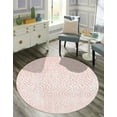 thumbnail image 1 of Unique Loom Kamala Washable Collection Area Rug - Animal print (5' 3" Round Rose Pink/Ivory), 1 of 9