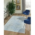 thumbnail image 1 of Unique Loom Kamala Washable Collection Area Rug - Animal print (9'  x 12' Rectangle Ivory Blue/Gray), 1 of 8