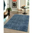 thumbnail image 1 of Unique Loom Kamala Washable Collection Area Rug - Animal print (9'  x 12' Rectangle Navy Blue/Ivory), 1 of 9