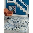 thumbnail image 1 of Unique Loom Kamala Washable Collection Area Rug - Free Spirit (5' 3" x 8' Rectangle Gray Navy Green/Ivory), 1 of 9