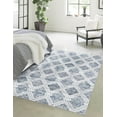 thumbnail image 1 of Unique Loom Kamala Washable Collection Area Rug - Modern Trellis (2'  x 3' 1" Rectangle Ivory/Navy Blue), 1 of 8