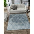 thumbnail image 1 of Unique Loom Kamala Washable Collection Area Rug - Modern Trellis (7' 10" Square Blue/Ivory), 1 of 8