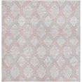 thumbnail image 1 of Unique Loom Kamala Washable Collection Area Rug - Modern Trellis (7' 10" Square Rose Pink/Gray), 1 of 8