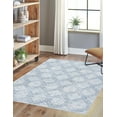 thumbnail image 1 of Unique Loom Kamala Washable Collection Area Rug - Modern Trellis (7' 10" x 10' Rectangle Blue/Ivory), 1 of 9
