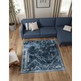 thumbnail image 1 of Unique Loom Kamala Washable Collection Area Rug - Tribal (7' 10" Square Navy Blue/Gray), 1 of 9