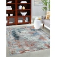 thumbnail image 1 of Unique Loom Kamala Washable Collection Area Rug - cloud 9 (5' 3" x 8' Rectangle Multi/Blue), 1 of 9