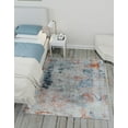 thumbnail image 1 of Unique Loom Kamala Washable Collection Area Rug - cloud 9 (7' 10" Square Multi/Blue), 1 of 9