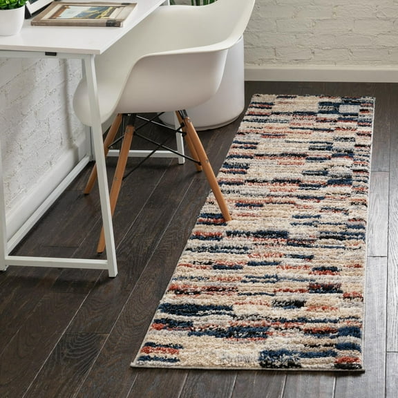 Unique Loom Tucson Collection Area Rug - Kartchner (2' x 6' Runner Multi/Beige)