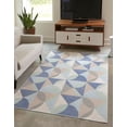 thumbnail image 1 of Unique Loom King Lotus Rug Blue/Light Blue 8' x 10' Geometric Contemporary Perfect For Living Room Bed Room Dining Room Office, 1 of 6
