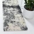 thumbnail image 1 of Unique Loom Soft Touch Shag Collection Area Rug - Kofi (2' 7" x 13' 1" Runner Smoke Gray/Ivory), 1 of 6