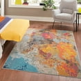 thumbnail image 1 of Unique Loom Vivid Collection Area Rug - Kolkata (4' x 6' Rectangle Multi/Yellow), 1 of 7