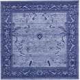 thumbnail image 1 of Unique Loom La Jolla Collection Area Rug - Floral (8' Square Blue/Navy Blue), 1 of 4
