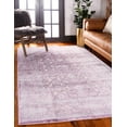 thumbnail image 1 of Unique Loom Leila Rug Violet/Ivory 3' 3" x 5' 3" Rectangle Perfect For Living Room Bed Room Dining Room Office, 1 of 6