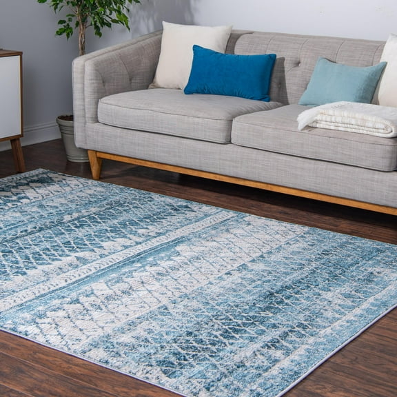 Unique Loom Leipzig Collection Area Rug - Dresden (2' 2" x 3' 1" Rectangle Blue/Gray)