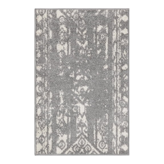 Unique Loom Lennon Collection Area Rug - Zal (2' x 3' 1" Rectangle Gray and Ivory)