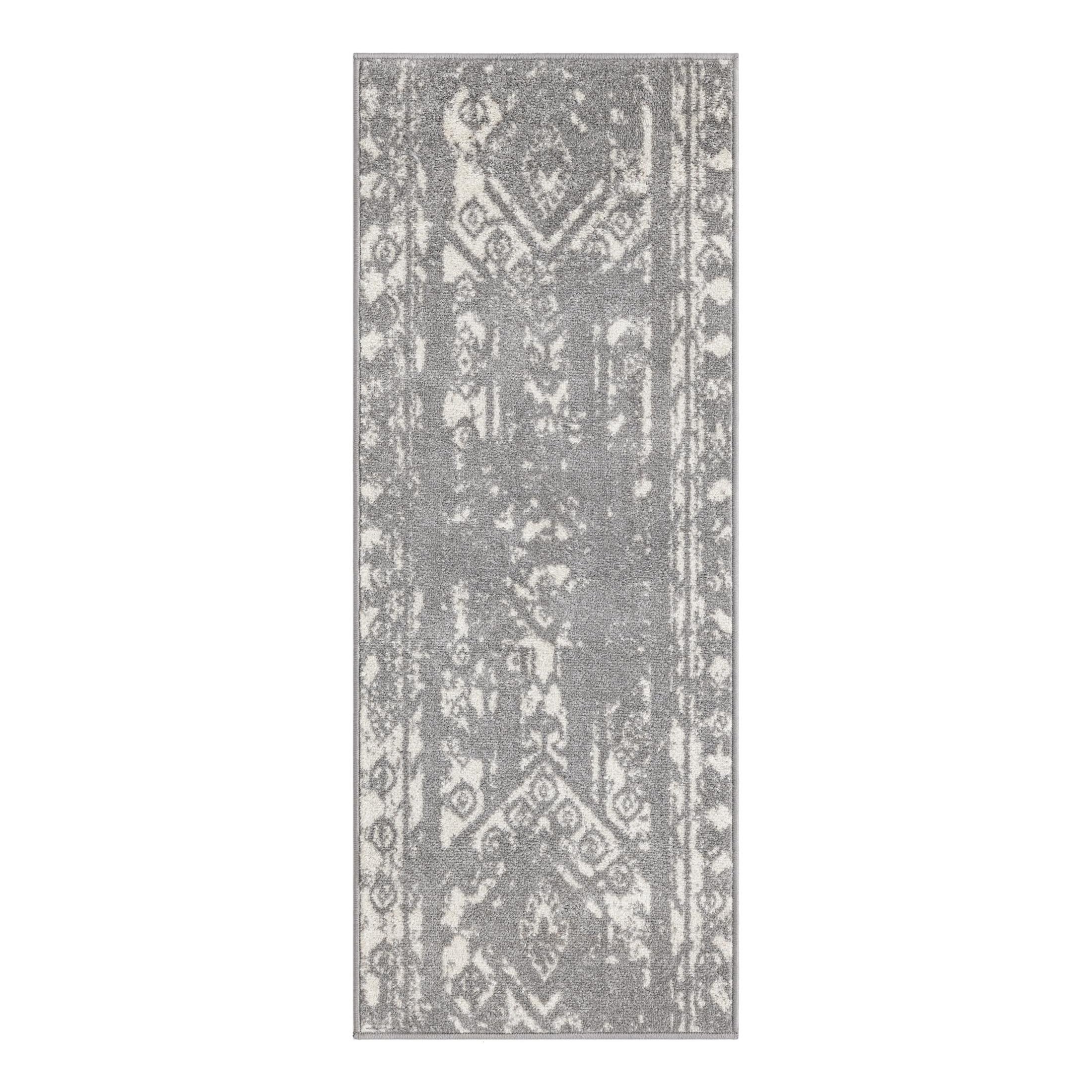 Unique Loom Lennon Teppich Läufer 6' X 5' (ca. 152 Cm) In Grau-Elfenbein – Moderner, Strapazierfähiger Polypropylen-Teppich Für Wohnzimmer, Flur & Mehr