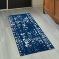 thumbnail image 1 of Unique Loom Lennon Collection Area Rug - Zal (2' x 6' 1" Runner Navy Blue/Ivory), 1 of 7