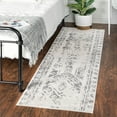 thumbnail image 1 of Unique Loom Lennon Collection Area Rug - Zal (2' x 8' Runner Ivory and Gray), 1 of 6
