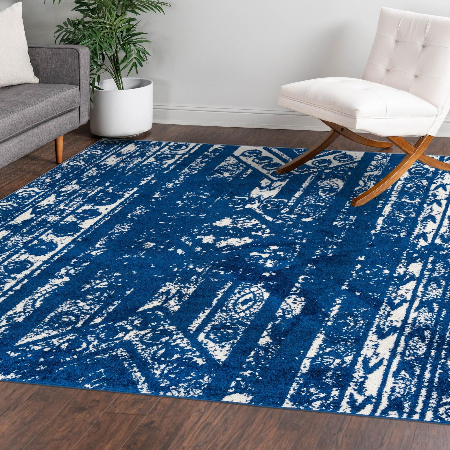 Unique Loom Lennon Teppich Läufer – 6 X 152 Cm, Grau-Elfenbein, Polypropylen | Maschinengewebt, Strapazierfähig, Für Wohn- & Essbereich