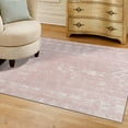 thumbnail image 1 of Unique Loom Lennon Collection Area Rug - Zal (7' 1" Square Pink/Ivory), 1 of 6