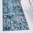 thumbnail image 1 of Unique Loom Lucerne Collection Area Rug - Leodegar (2' x 6' 1" Runner Blue/Gray), 1 of 10
