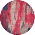 thumbnail image 1 of Unique Loom Lilly Jardin Rug Red/Beige 8' Round Abstract Modern Perfect For Dining Room Entryway Bed Room Kids Room, 1 of 6