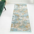 thumbnail image 1 of Unique Loom Paragon Collection Area Rug - Lincoln (2' 2" x 6' Runner Cream Blue/Gray), 1 of 7