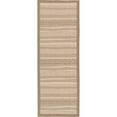 thumbnail image 1 of Unique Loom Lines Indoor/Outdoor Border Rug Beige/Brown 2' 2" x 6' 1" Runner Border Contemporary Perfect For Patio Deck Garage Entryway, 1 of 4