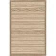 thumbnail image 1 of Unique Loom Lines Indoor/Outdoor Border Rug Beige/Brown 7' 10" x 11' 4" Rectangle Border Contemporary Perfect For Patio Deck Garage Entryway, 1 of 7