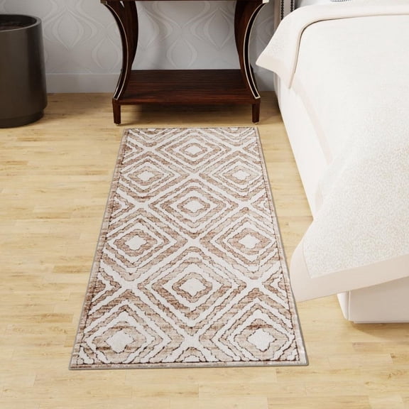 Unique Loom Hermitage Collection Area Rug - Loggias (2' 6" x 10' Runner Chocolate Brown/Black)