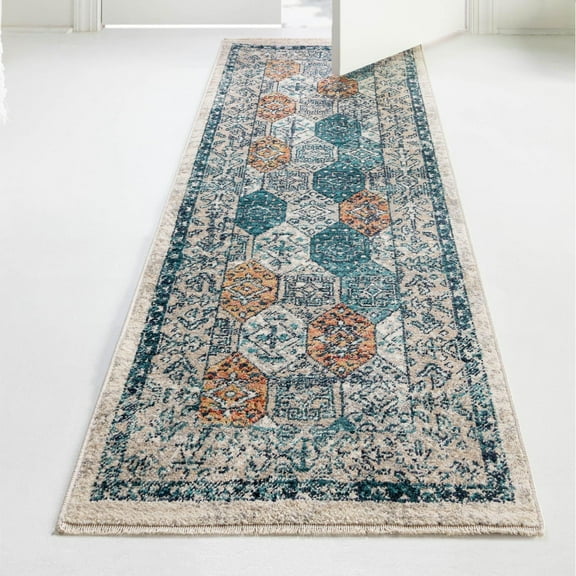 Unique Loom Lola Collection Area Rug - Precocious (2' x 5' 11" Runner Multi/Cream)