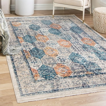 Unique Loom Lola Collection Area Rug - Precocious (7' 10" x 10' 2" Rectangle Multi/Cream)