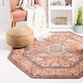 thumbnail image 1 of Unique Loom Lola Collection Area Rug - Traditional (5' Octagon Brick Red/Ivory), 1 of 7