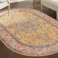 thumbnail image 1 of Unique Loom Lola Collection Area Rug - Traditional (7' 10" x 10' 2" Oval Yellow/Yellow), 1 of 6