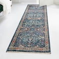 thumbnail image 1 of Unique Loom Lola Collection Area Rug - Vivacious (2' 7" x 10' 2" Runner Navy Blue/Gray), 1 of 7
