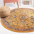 thumbnail image 1 of Unique Loom Lola Collection Area Rug - Vivacious (5' 2" Round Yellow/Gray), 1 of 7