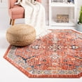 thumbnail image 1 of Unique Loom Lola Collection Area Rug - Vivacious (5' Octagon Brick Red/Gray), 1 of 7