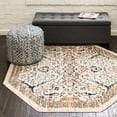 thumbnail image 1 of Unique Loom Lola Collection Area Rug - Vivacious (5' Octagon Ivory/Gray), 1 of 7