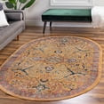 thumbnail image 1 of Unique Loom Lola Collection Area Rug - Vivacious (7' 10" x 10' 2" Oval Yellow/Gray), 1 of 6