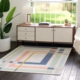 thumbnail image 1 of Unique Loom Lotus Collection Area Rug - Celestial (5' Square Multi/Light Blue), 1 of 7
