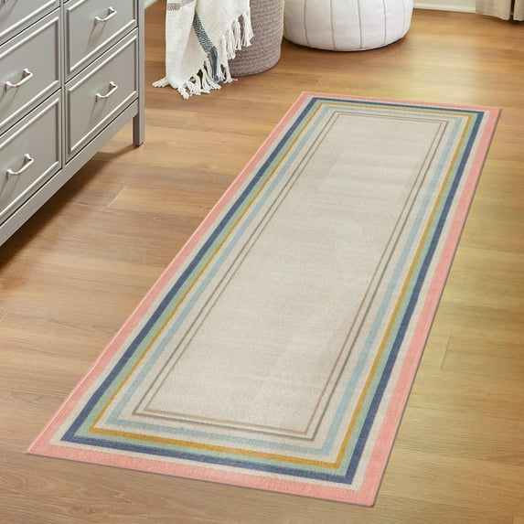 Unique Loom Lotus Collection Area Rug - Guyana (2' x 10' Runner Multi/Blue)