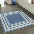 thumbnail image 1 of Unique Loom Lotus Collection Area Rug - Guyana (5' 3" Square Blue/Light Blue), 1 of 7